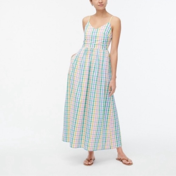 J. Crew Dresses & Skirts - J. Crew Multicolor Gingham Maxi Dress